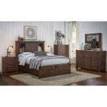 Sun Valley Dark Brown King Storage Bed - Image 2