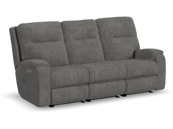 Penn Power Reclining Sofa with Power Headrests and Lumbar Sofas Customizable