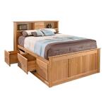 Tall with 3 Deep Drawers and Bookcase Headboard