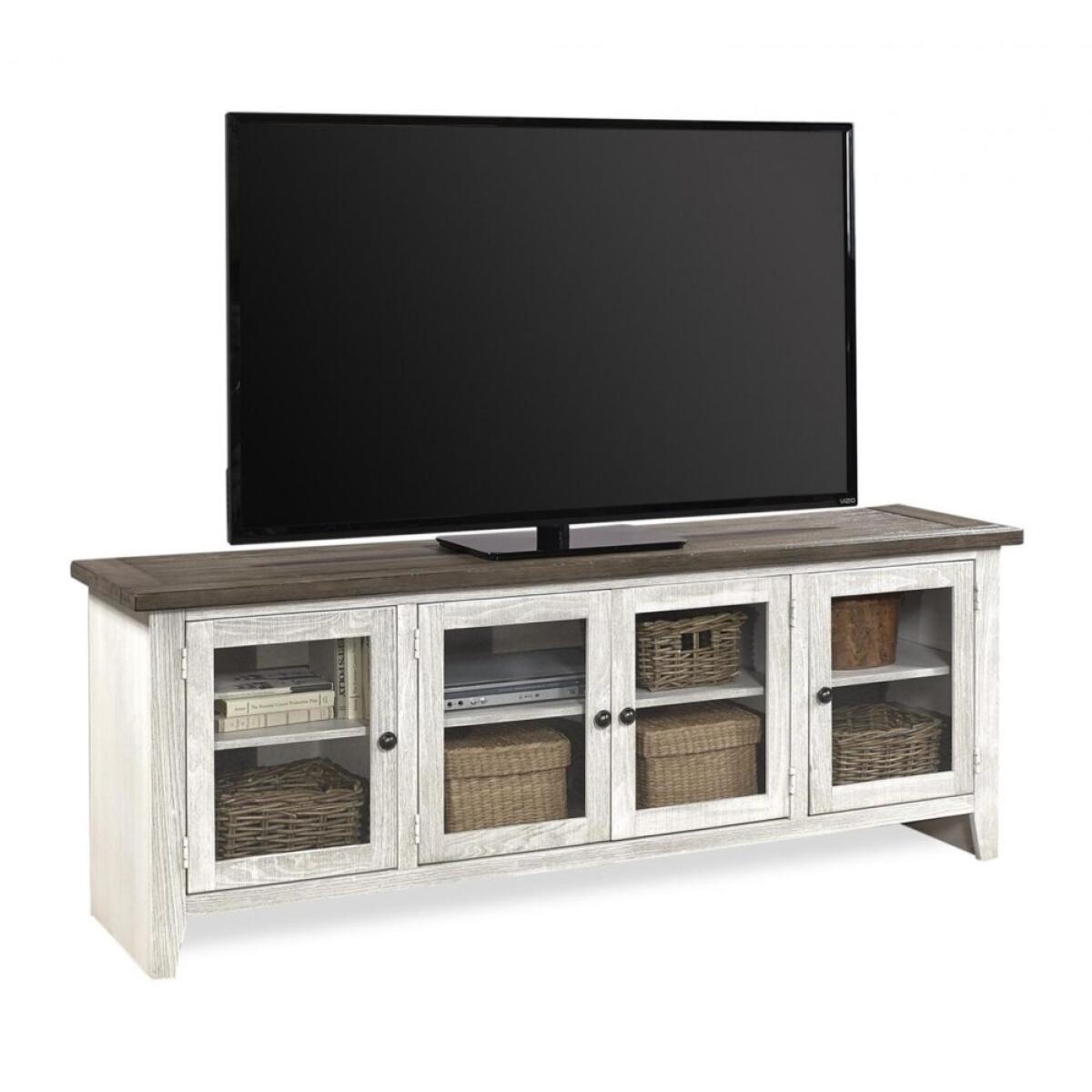 Eastport 74″ Console w/ 4 Doors Entertainment Stands Aspen Home 2