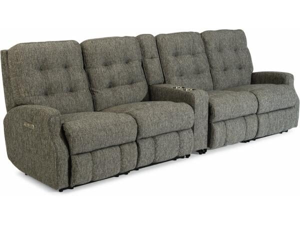 Devon Power Reclining Sectional with Power Headrests Sectionals Customizable