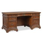 Hawthorne Carmel Brown 66" Curved Exec Desk
