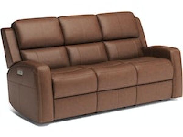 Linden Power Reclining Sofa with Power Headrests and Lumbar Sofas Customizable 14