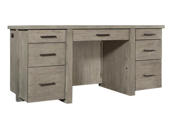 Platinum 66″ Executive Desk Gray Desks Aspen Home