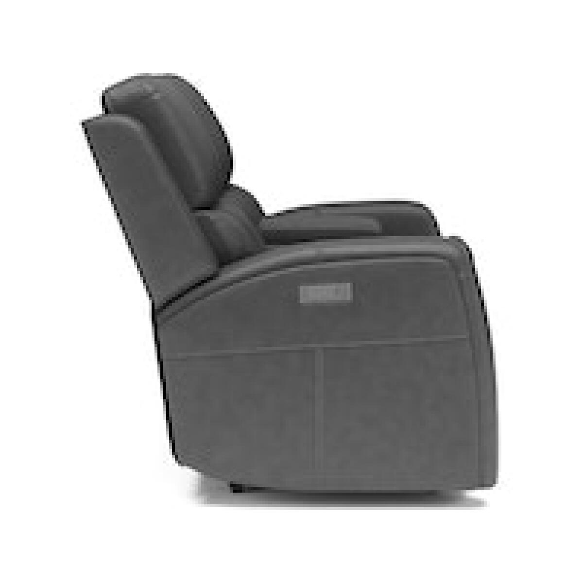 Linden Power Reclining Loveseat with Console and Power Headrests and Lumbar Loveseats Customizable 11