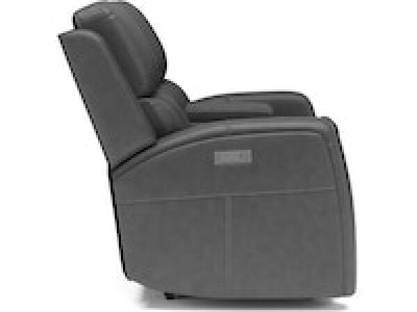Linden Power Reclining Loveseat with Console and Power Headrests and Lumbar Loveseats Customizable 17