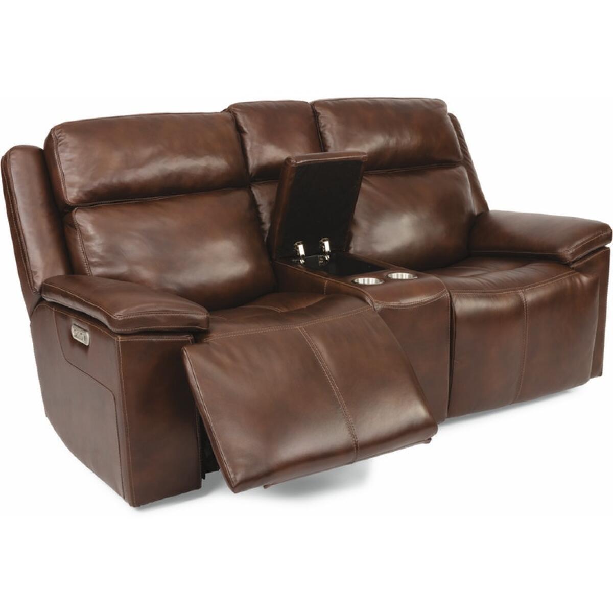 Chance Power Reclining Loveseat with Console and Power Headrests Loveseats Customizable 6