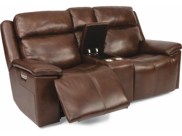Chance Power Reclining Loveseat with Console and Power Headrests Loveseats Customizable 9