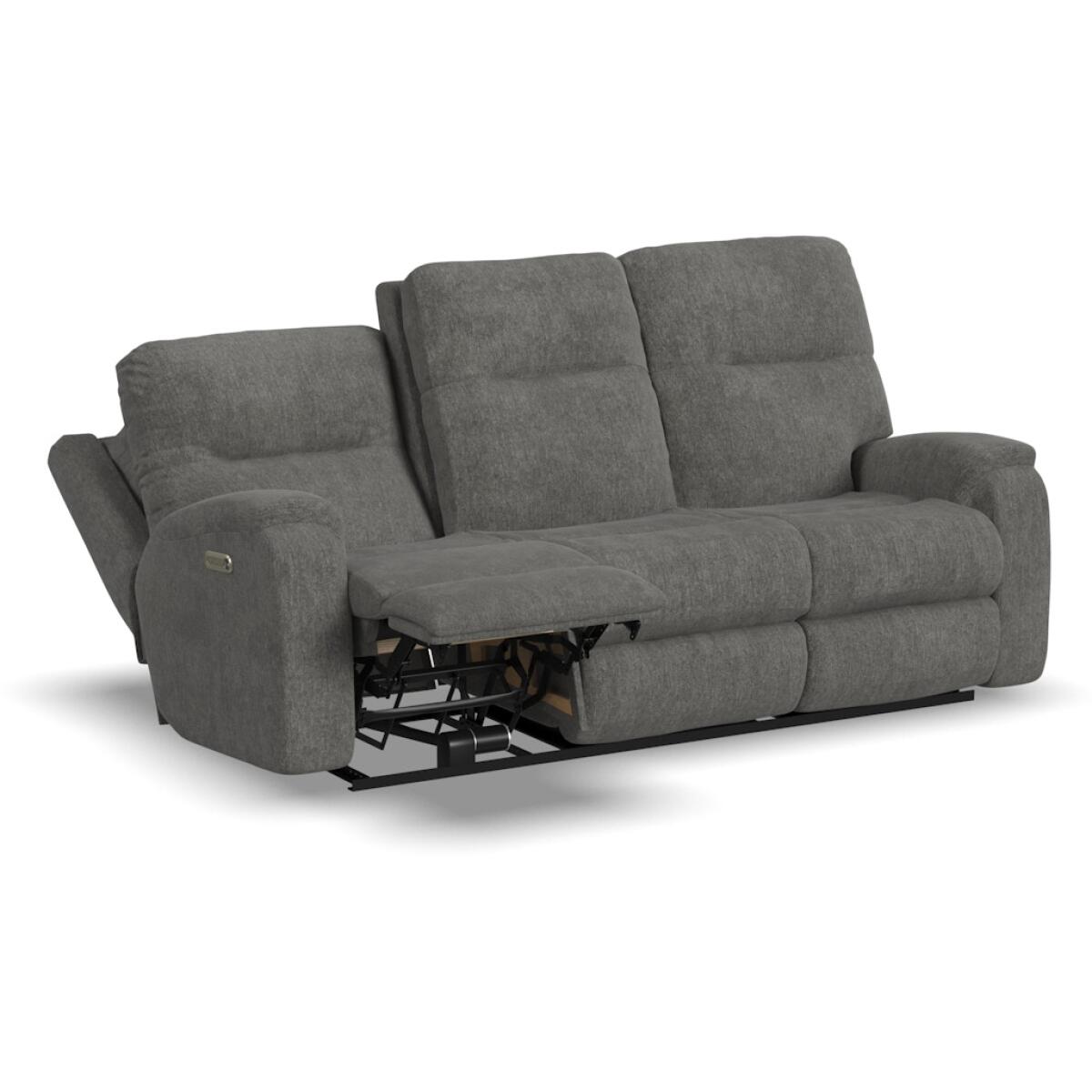 Penn Power Reclining Sofa with Power Headrests and Lumbar Sofas Customizable 5