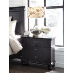 Oxford 2 Drawer Nightstand in Black - Image 2