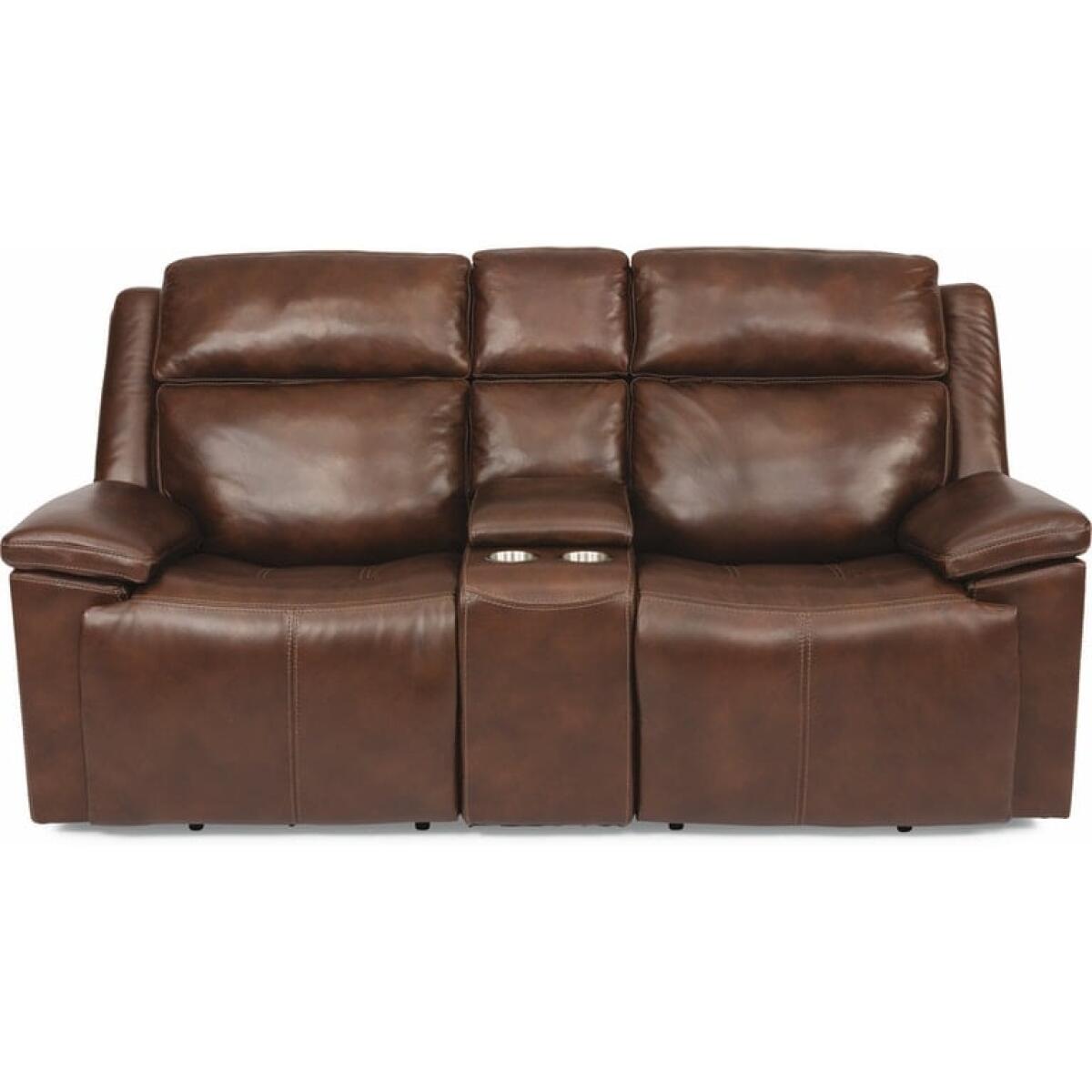 Chance Power Reclining Loveseat with Console and Power Headrests Loveseats Customizable 4