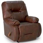 Brinley Toffee Leather Manual Rocker Recliner