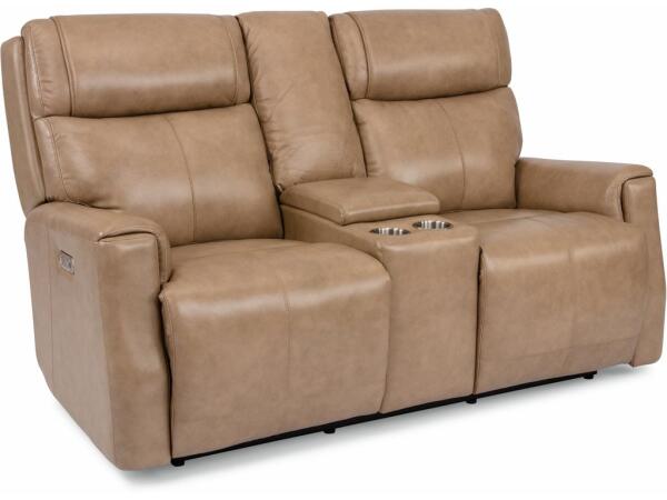 Holton Power Reclining Loveseat with Console and Power Headrests Loveseats Customizable
