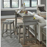 Reeds Farm Collection Console Bar Table With Two Stools Console Tables Aspen Home 11