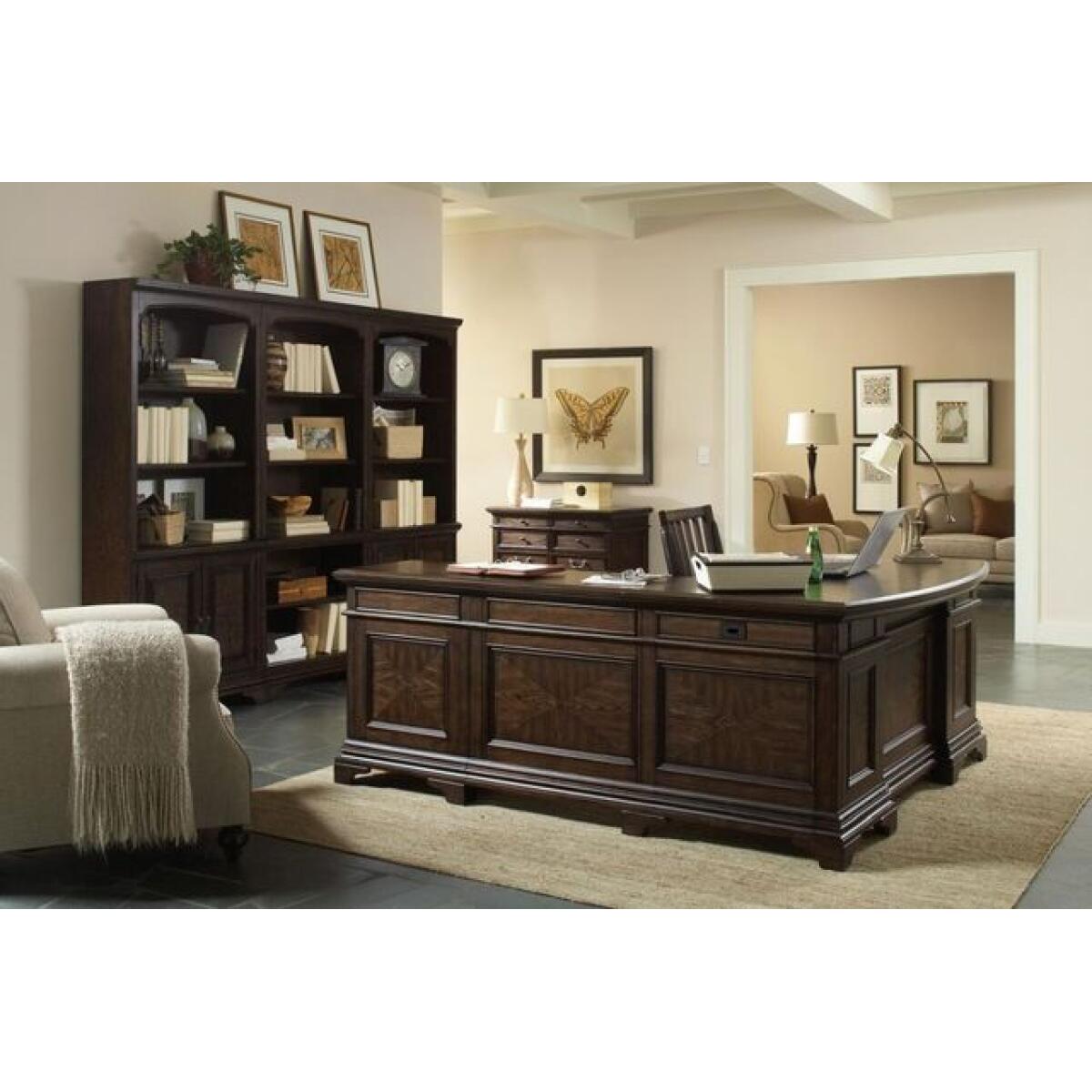 Essex Molasses Brown L-Shaped Desk Desks Aspen Home 8