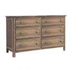 Two West 6 Drawer Double Dresser
