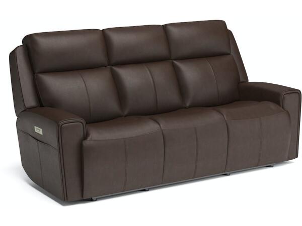 Barnett Power Reclining Sofa with Power Headrests and Lumbar Sofas Customizable