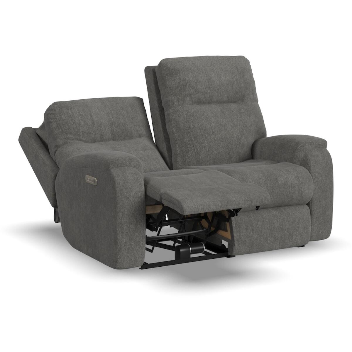 Penn Power Reclining Loveseat with Power Headrests and Lumbar Loveseats Customizable 5