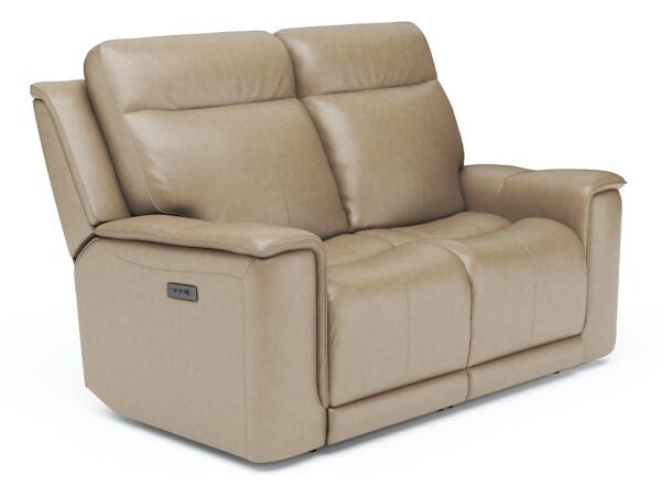 Miller Power Reclining Loveseat with Power Headrests and Lumbar Loveseats Customizable 4