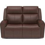 Barnett Power Reclining Loveseat with Power Headrests and Lumbar Loveseats Customizable 8