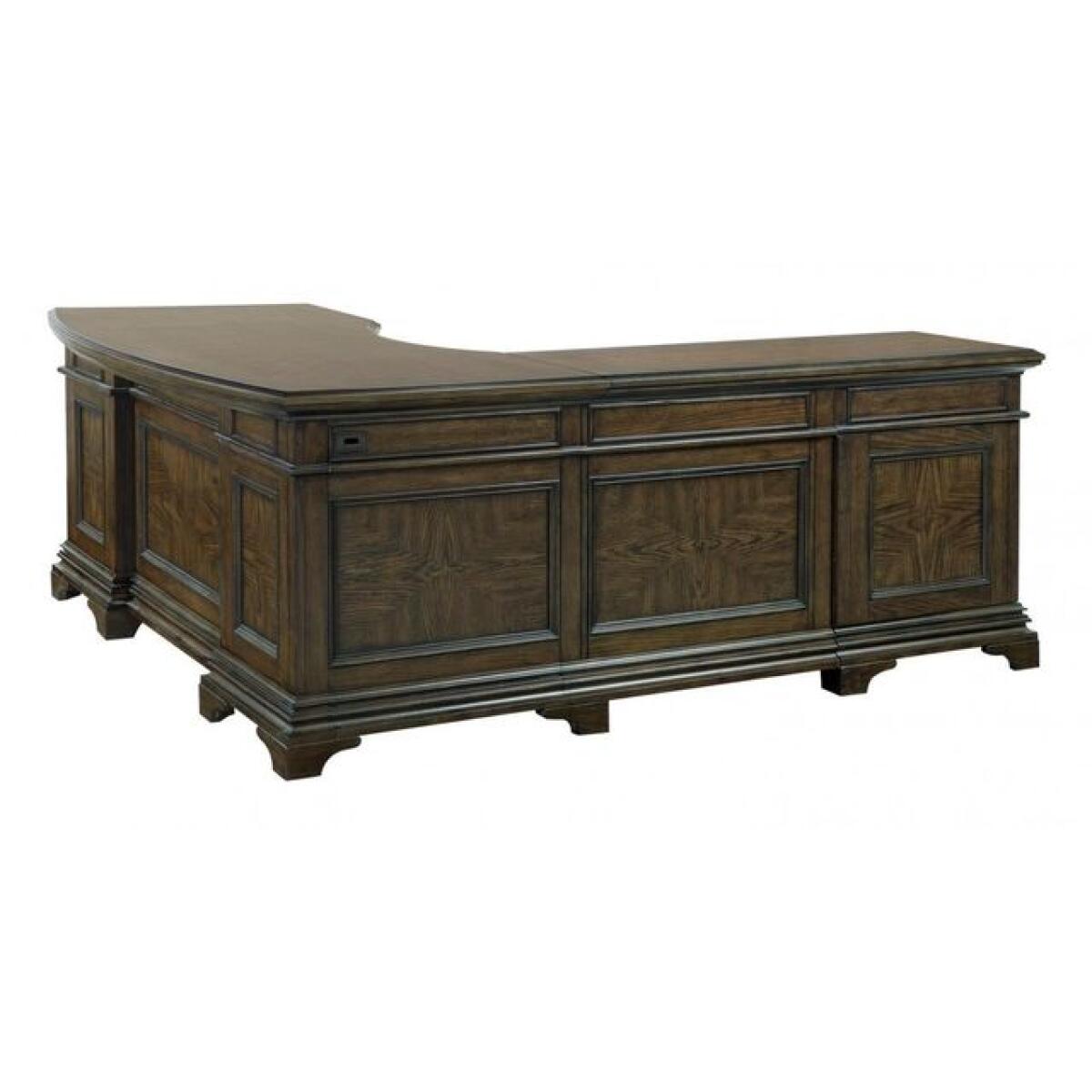 Essex Molasses Brown L-Shaped Desk Desks Aspen Home 6