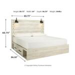 Cambeck King Panel Bed with 4 Storage Drawers - Image 5