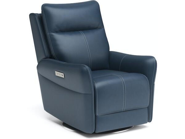 Spin Swivel Power Recliner with Power Headrest and Lumbar - Image 2