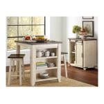 Madison County Counter Height Table Set Vintage White Finish - Image 2