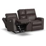 Score Power Reclining Loveseat with Console and Power Headrests and Lumbar Loveseats Customizable 8