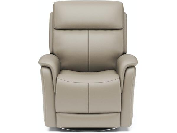 View Swivel Power Recliner with Power Headrest and Lumbar Recliners Customizable