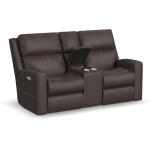 Score Power Reclining Loveseat with Console and Power Headrests and Lumbar Loveseats Customizable 7