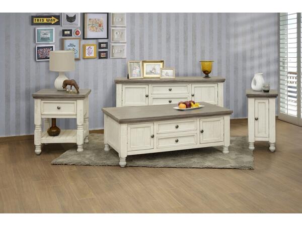 Stone 4 Drawers Cocktail Table IFD4691CKT - Image 2