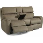 Rio Power Reclining Loveseat with Console and Power Headrests - Image 2