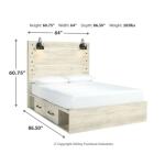 Cambeck Queen Panel Bed with 2 Storage Drawers - Image 5