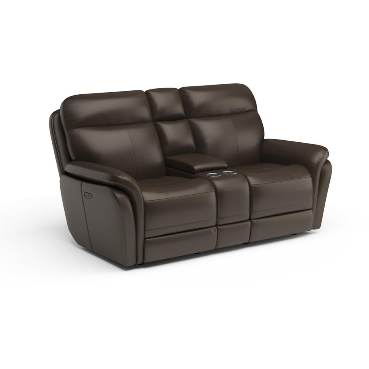 Zoey Power Reclining Loveseat with Console and Power Headrests Loveseats Customizable 2