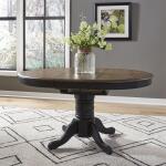 Carolina Crossing 5 Piece Pedestal Table Set- Black - Image 2