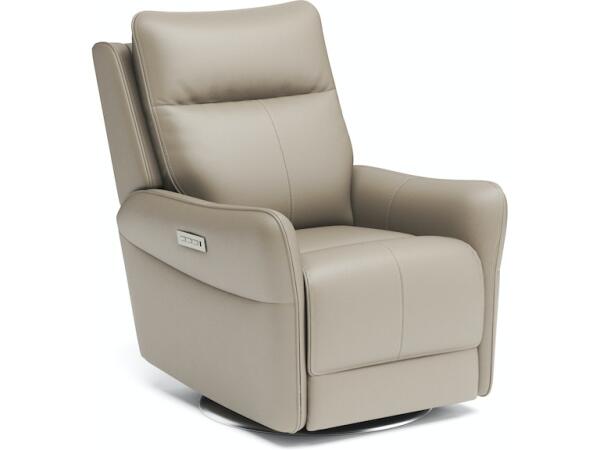 Spin Swivel Power Recliner with Power Headrest and Lumbar - Image 4