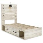 Cambeck Twin Panel Bed with 2 Storage Drawers - Image 4