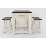 Madison County Counter Height Table Set Vintage White Finish - Image 4