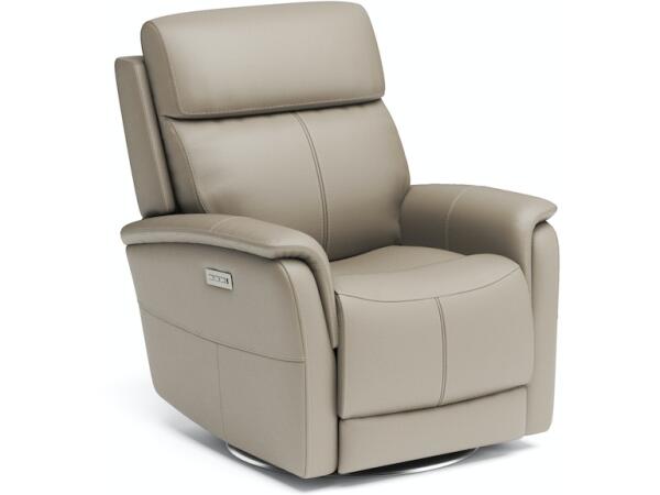 View Swivel Power Recliner with Power Headrest and Lumbar - Image 2