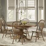 Carolina Crossing 5 Piece Pedestal Table Set - Brown