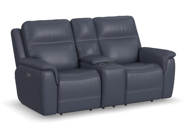 Sawyer Power Reclining Loveseat with Console and Power Headrests and Lumbar Loveseats Customizable 3