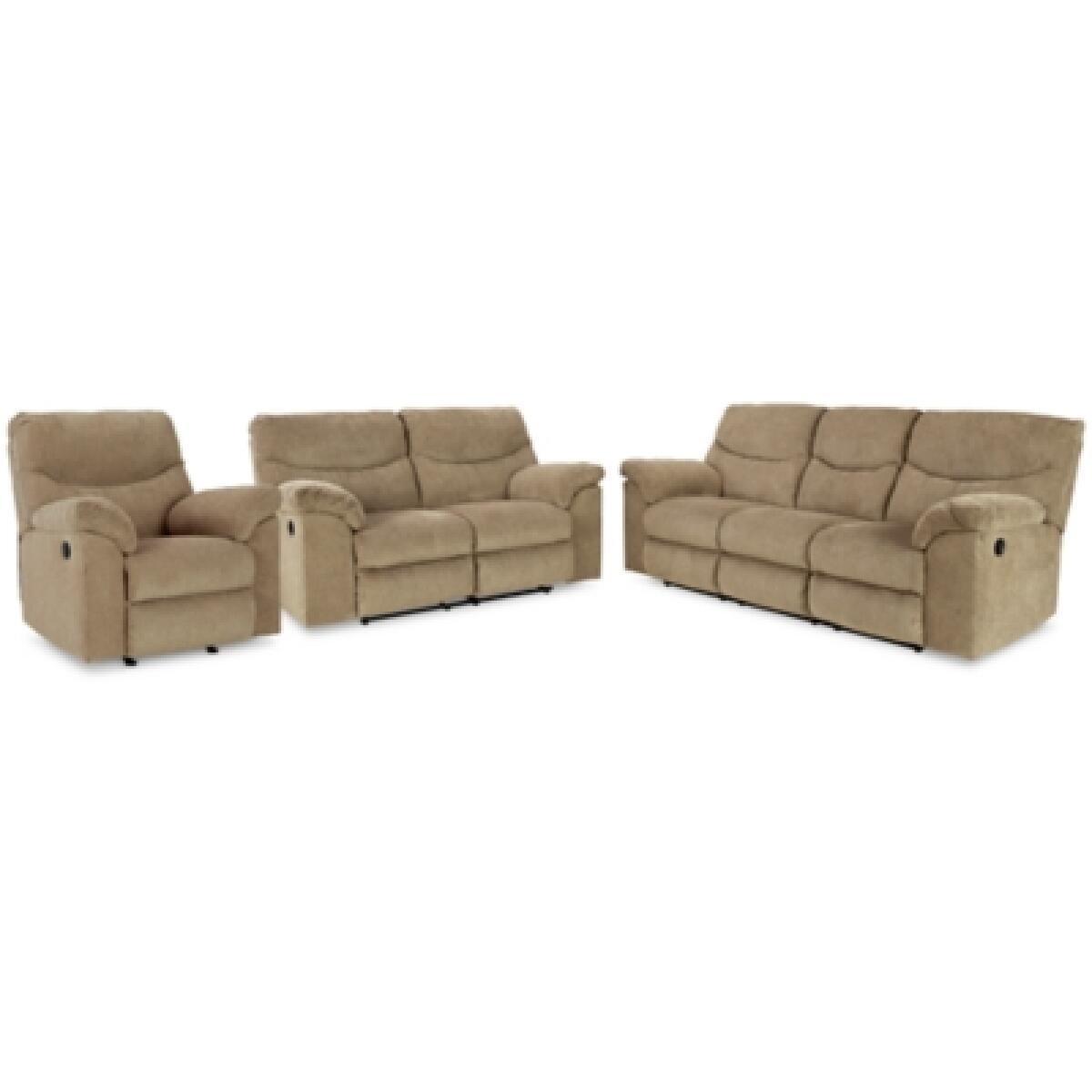 Alphons Reclining Sofa, Loveseat and Recliner Loveseats Ashley Furniture 29