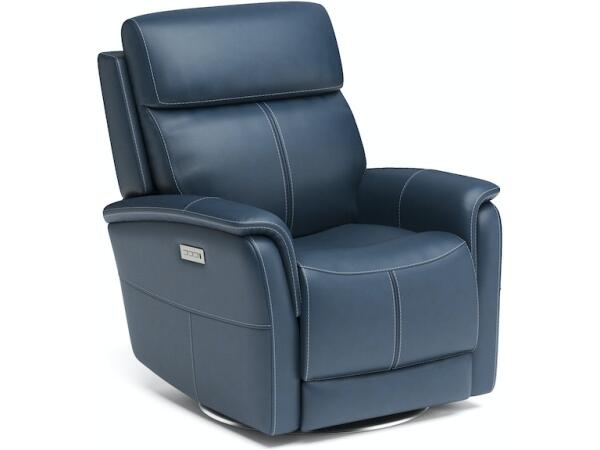 View Swivel Power Recliner with Power Headrest and Lumbar - Image 3