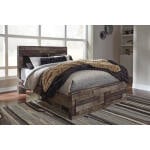 Derekson Queen Panel Bed with 2 Storage Drawers