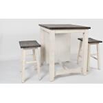 Madison County Counter Height Table Set Vintage White Finish - Image 5