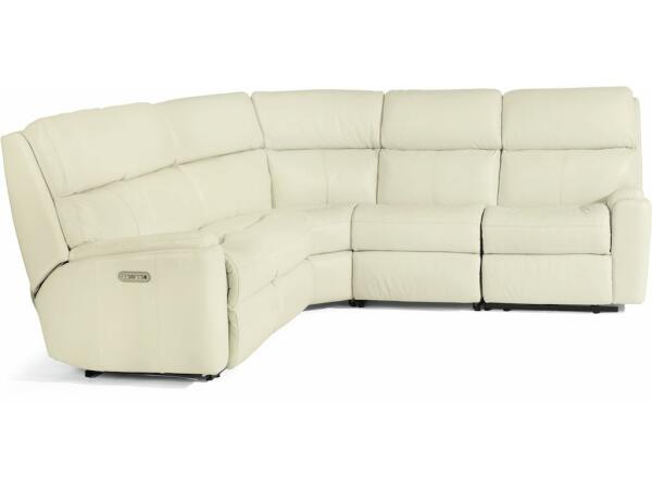 Rio Power Reclining Sectional with Power Headrests Sectionals Customizable
