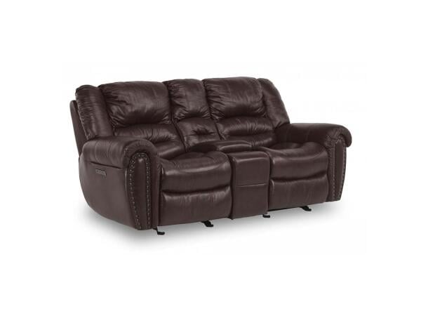 Mustang Power Reclining Loveseat With Power Headrests Loveseats Customizable 3