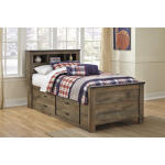 Trinell Twin Bookcase Bed with 2 Storage Drawers