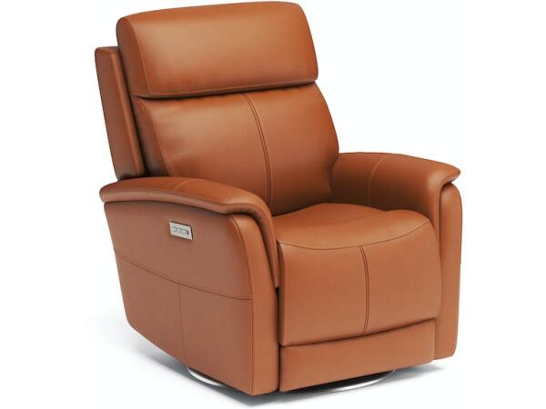 View Swivel Power Recliner with Power Headrest and Lumbar - Image 4